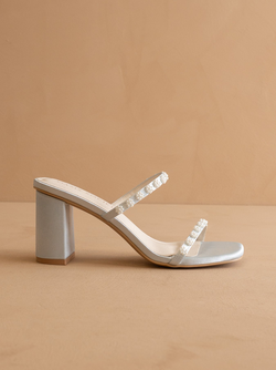 The Phoebe | Something Blue Beaded Strap Heel – Bridal & Occasion