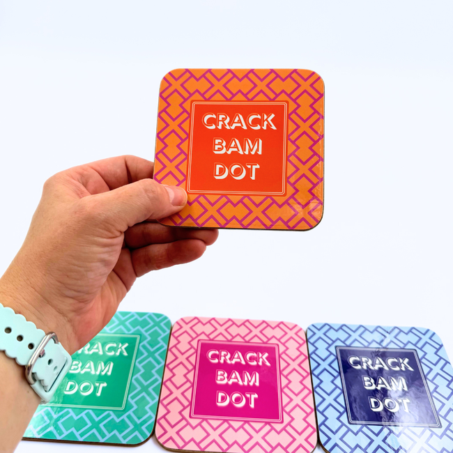 Mahjong Coasters, 4 Set | Gift or Prize | Green, Pink, Blue, Orange-gallery-46119055655223