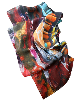 Babs Street Art Silk Scarf