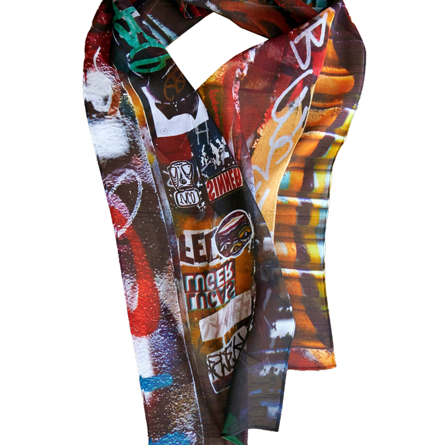 Babs Street Art Silk Scarf-gallery-49416673952040