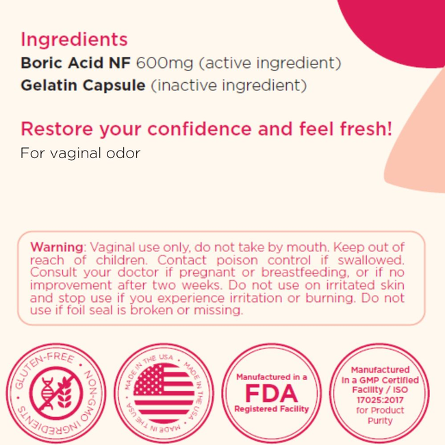 BoriCap Boric Acid Suppositories-gallery-31743845007493