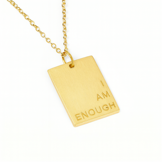 I AM ENOUGH Gold Necklace-gallery-44771181887738