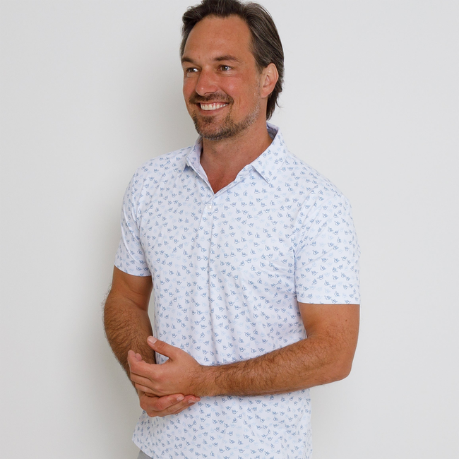 Chiller Polo - White/Laguna Blue/Sky-gallery-44379358101729