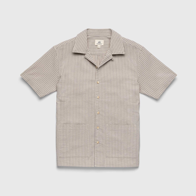 Nate Crinkle Stripe Cabana Shirt- Chinchilla-gallery-47041105035522