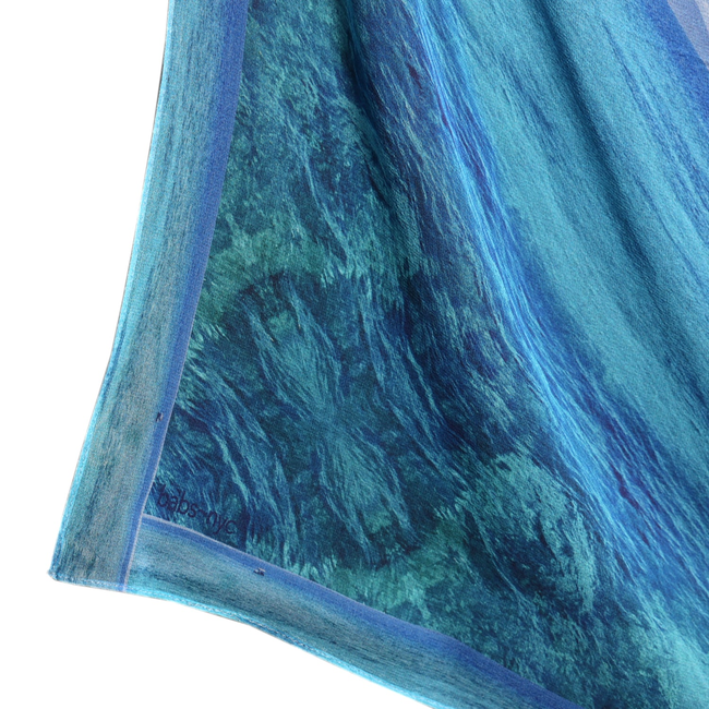 Silk 26 Inch Square Scarf - Ocean And Sky - Blues and Teal-gallery-53111402922280