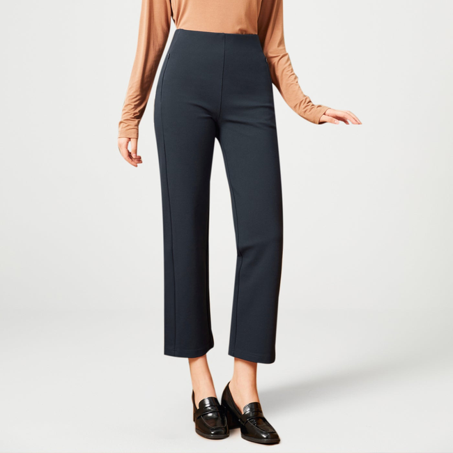 Monroe Crop Trouser | Straight (Navy)-gallery-42863391342844