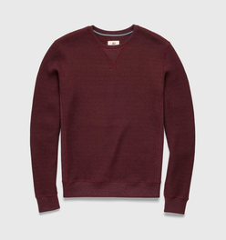 Butch Waffle Thermal Crewneck - Cabernet Heather