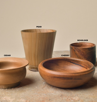 Evergreen Pear, Cherry, Boxelder, Cedar: Kitchy Bowls