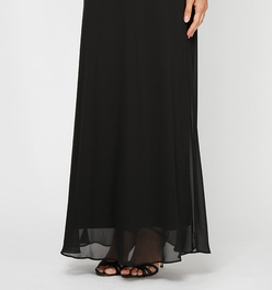 A-Line Long Chiffon Skirt