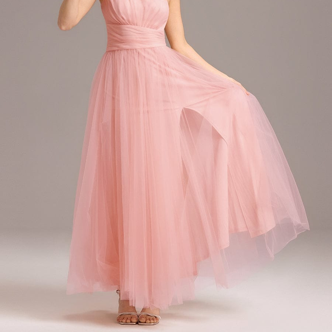 ever ARCADIA|Chic A-Line One-Shoulder Tulle Maxi Bridesmaid Dress-gallery-33288046411850