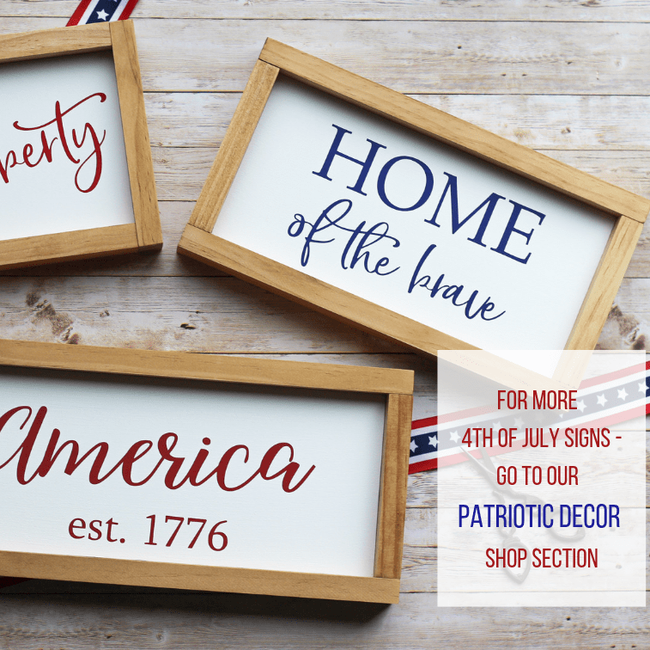 Patriotic Wall Sign Home of The Brave-gallery-5663875039267