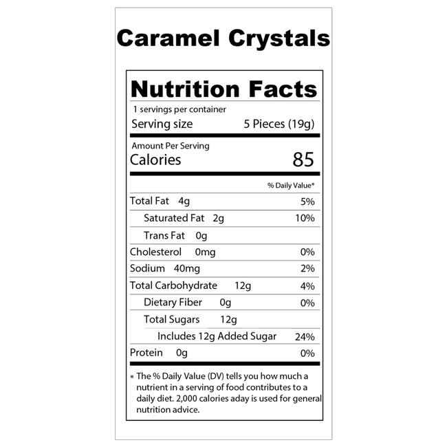 Caramel Crystals Freeze Dried Candy - Snack Size-gallery-37327618474190