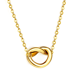Agape Love Knot Gold Heart Necklace