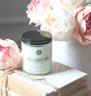 Soy Candle Magnolia + Peony PS I LOVE YOU