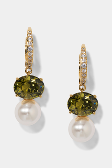 NATURAL BEAUTY GREEN DROP EARRING