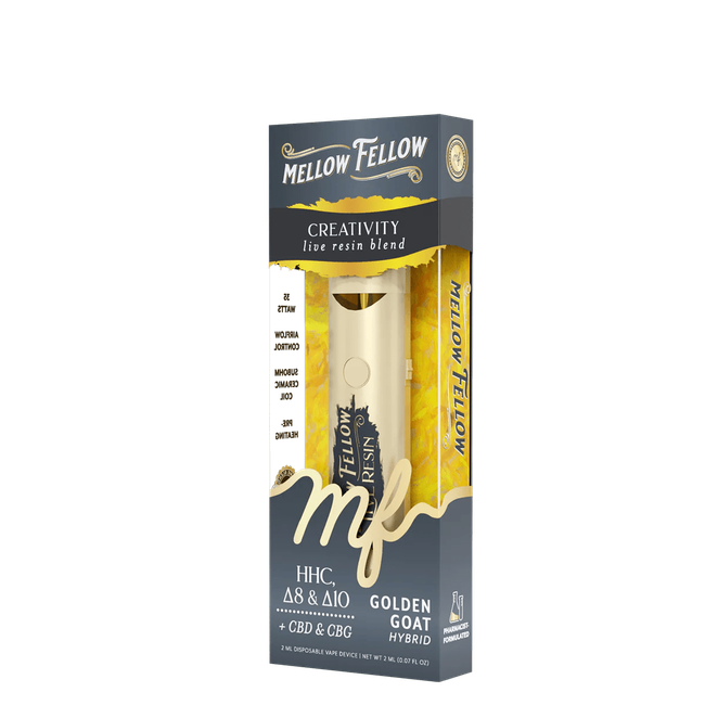 Creativity Blend 2ml Live Resin Disposable Vape - Golden Goat (Hybrid)-gallery-37327751348430