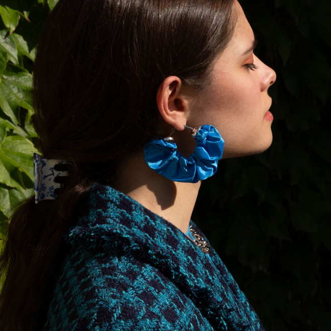 Scrunchie Earrings in Cerulean-gallery-42058248061166