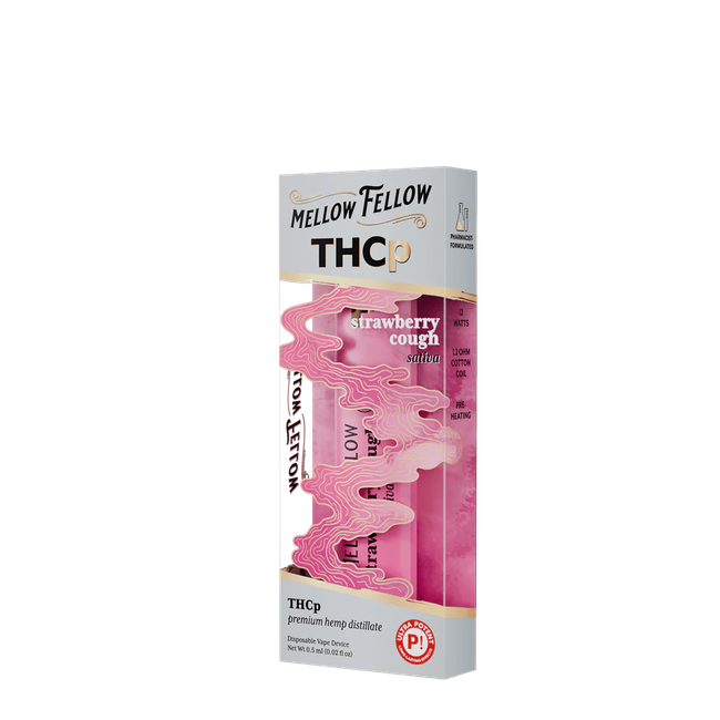 THCp 0.5g Disposable Vape - Strawberry Cough (Sativa)-gallery-37327667429582