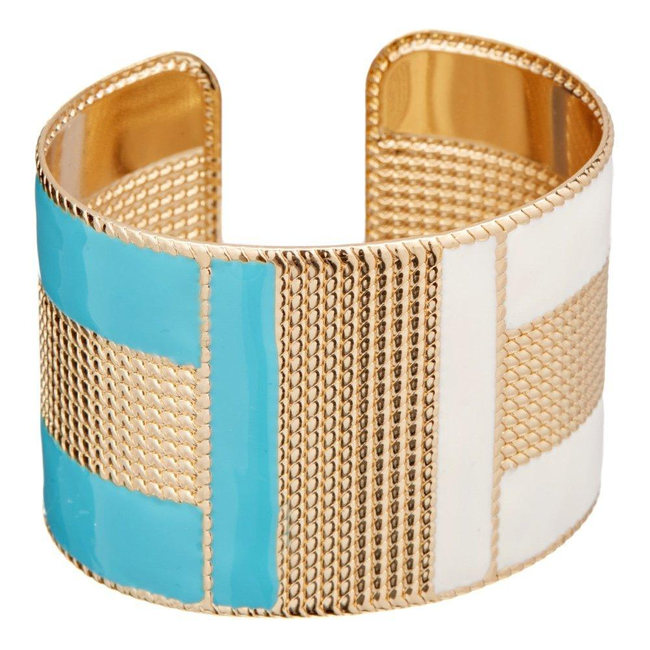 Cuff Bracelet  with Ceramic Colors-gallery-30351608250426