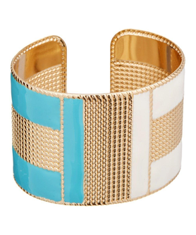 Cuff Bracelet with Ceramic Colors