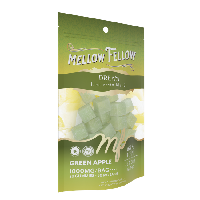 Dream Blend - Live Resin M-Fusions Edibles - Green Apple 1000mg-gallery-37570507702478