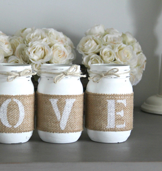 Pure White Valentine's Day Home Decor - Two Sided