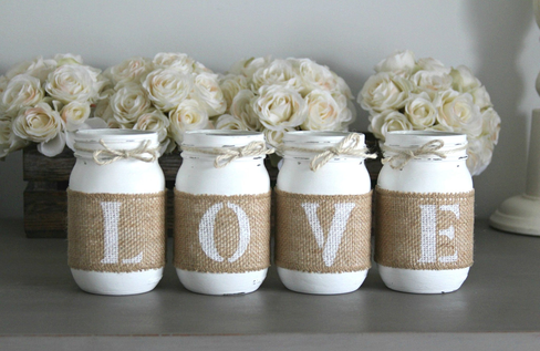 Pure White Valentine's Day Home Decor - Two Sided
