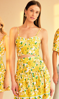 Linda Floral Poplin Bra Top