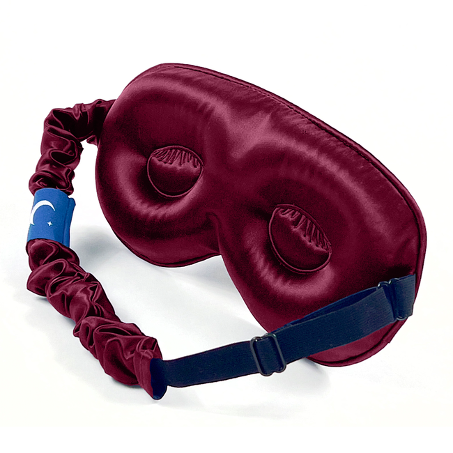 Sia Silk® Sleep Mask with extra deep eye cups for long lashes - Merlot-gallery-41909252260097