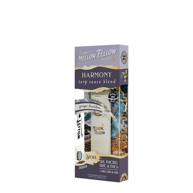 Harmony Blend - Terp Sauce 1ml Disposable Spinner Vape - Grape Dosidos (Indica)-gallery-37327602581710