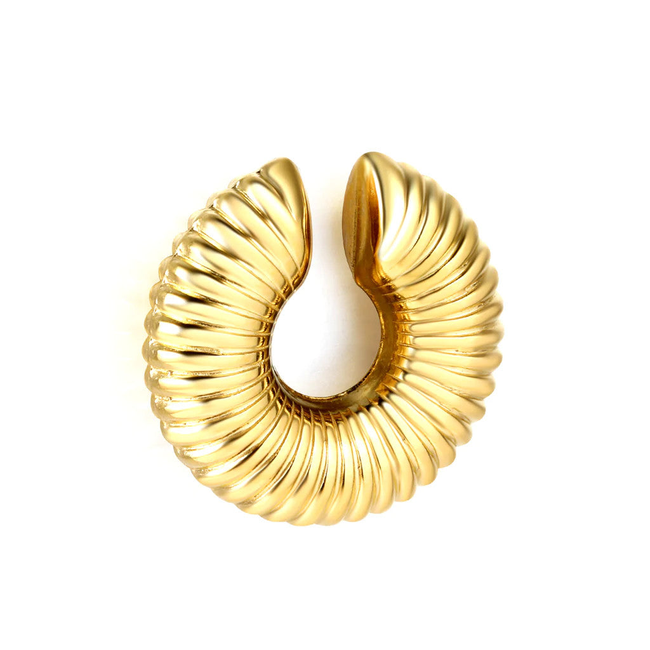 Shell Ear Gold Cuff-gallery-42503397736698