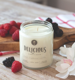 Soy Candle Black Raspberry & Vanilla DELICIOUS - 8oz