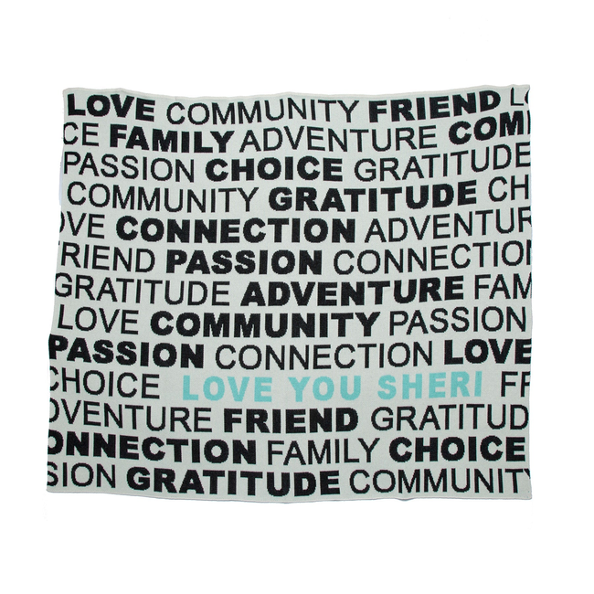 Personalized Bold Values Throw Blanket-gallery-46682921730339