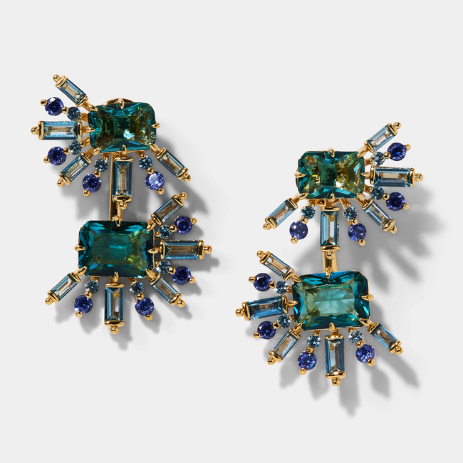 STELLAR HALO MULTI STONE JACKET EARRINGS-gallery-48514465005827