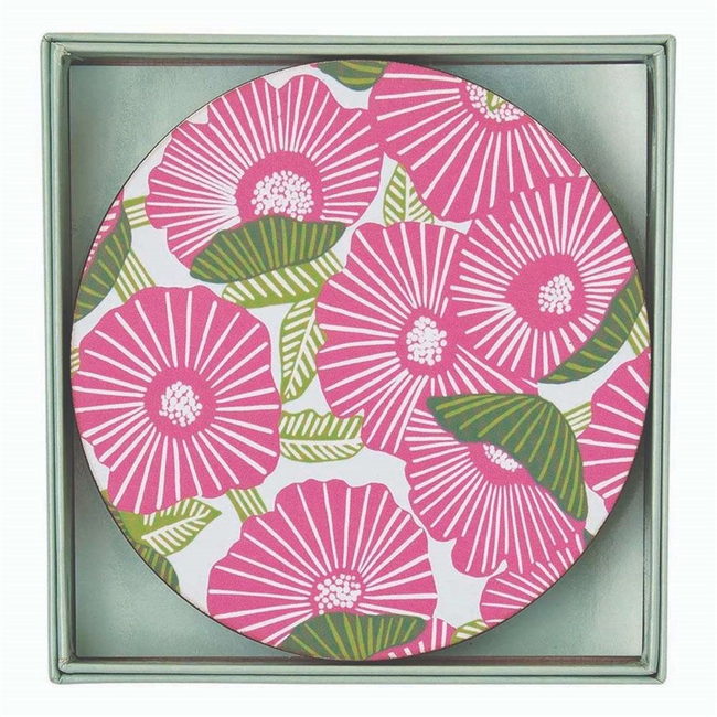 Poppy Papaver Round Coaster - Set of 4-gallery-32767258198103