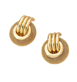 Large Gold Knot Earrings