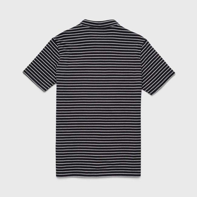 Michael Stripe Polo - Jet Black-gallery-42409663561986