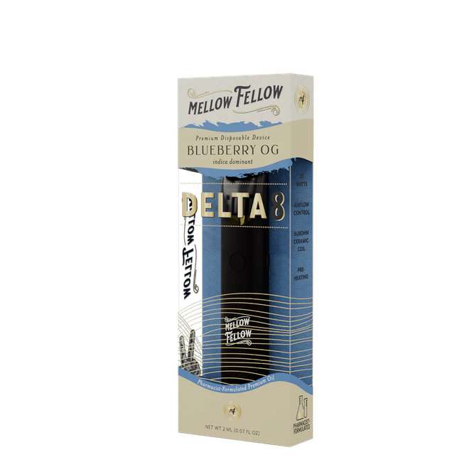 Delta 8 Premium 2ML Disposable Vape - Blueberry OG (Indica Dominant)-gallery-37327680471246