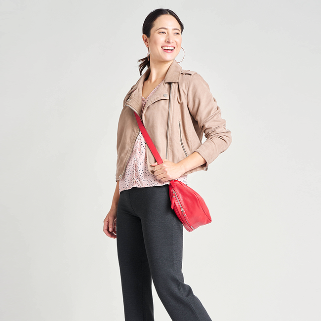Boot-Cut | Two-Pocket Dress Pant Yoga Pants (Charcoal)-gallery-38679863656700