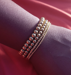 Meadow Beaded Stretch Gold Bracelet Set