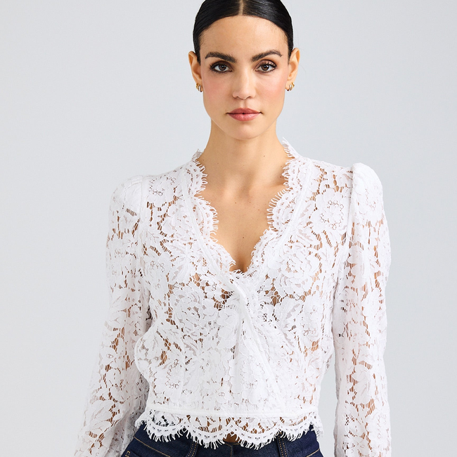 Kairi Lace Wrap Blouse-gallery-42933077541114