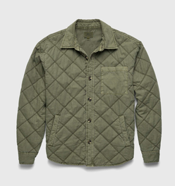 Lennon Quilted Shirt Jacket - Lichen Green