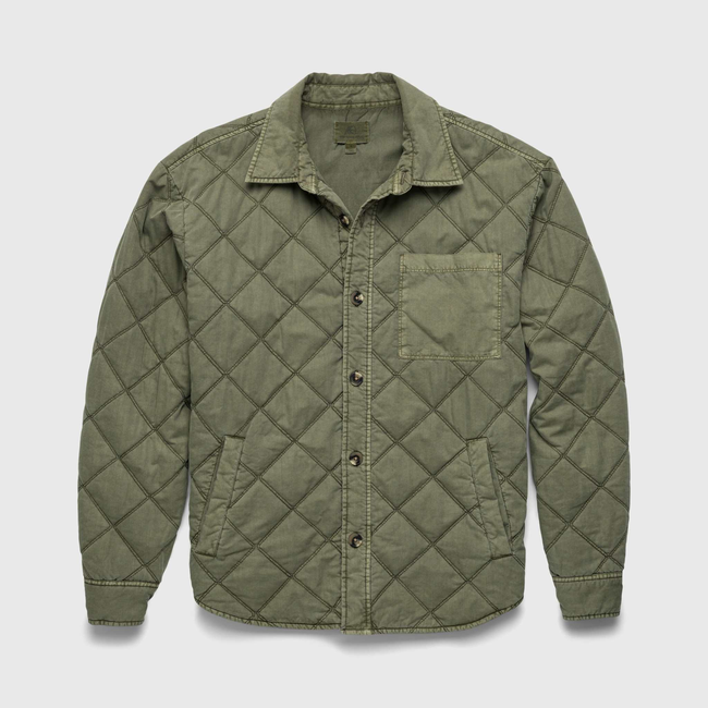 Lennon Quilted Shirt Jacket - Lichen Green-gallery-44084781744386