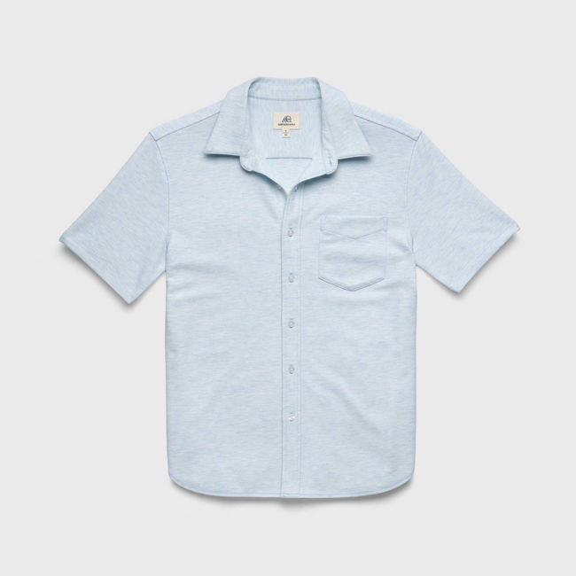 Tony Pique Knit Shirt - Blue Heather-gallery-47041166147842