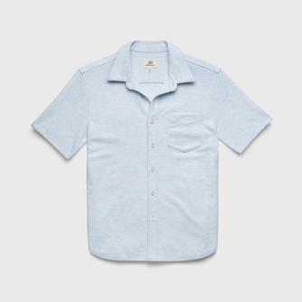 Tony Pique Knit Shirt - Blue Heather