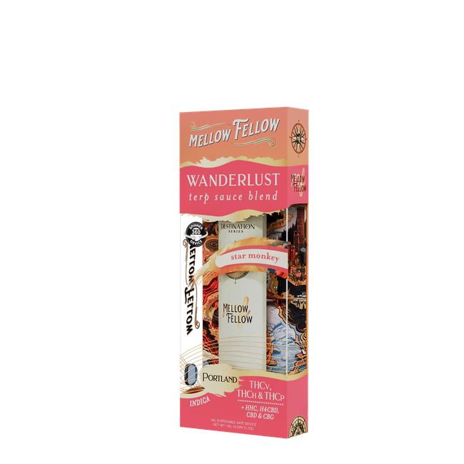 Wanderlust Blend - Terp Sauce 1ml Disposable Spinner Vape - Star Monkey (Indica)-gallery-37327600648398