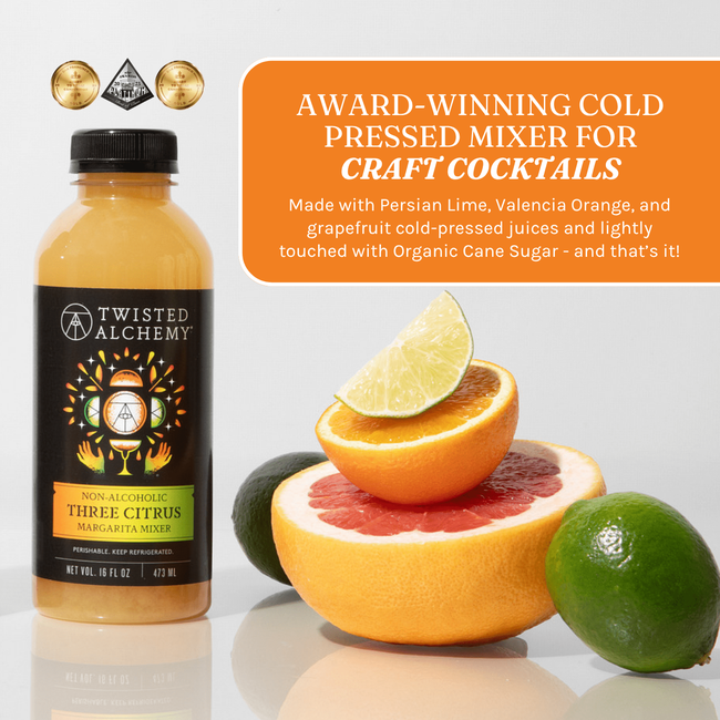 16oz THREE CITRUS MARGARITA MIXER COLD PRESSED-gallery-60313969721711