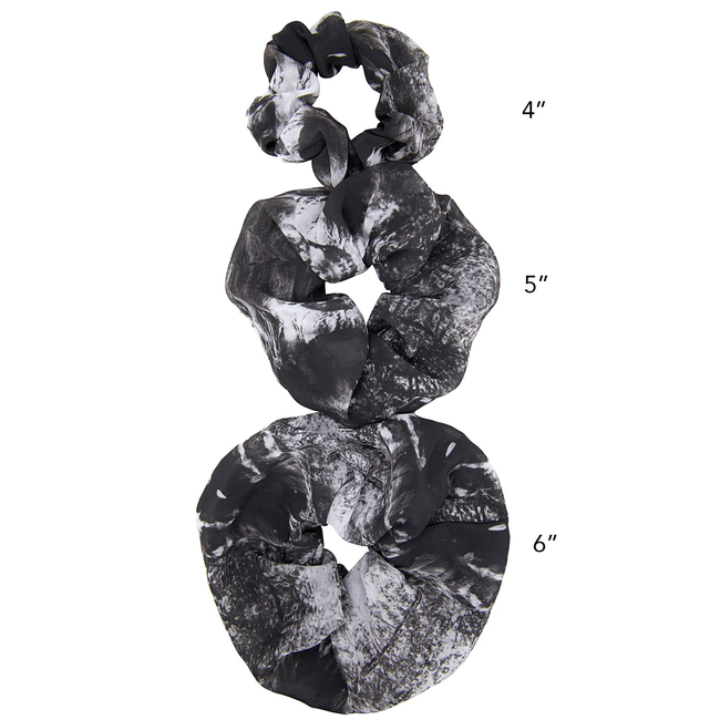 Babs Eco-chic scrunchies - Nature Print, - Poly-Georgette - Set of 3 Sizes-gallery-49708571951400