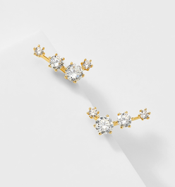 EDWARDIAN EAST WEST CZ EARRINGS