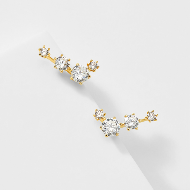 EDWARDIAN EAST WEST CZ EARRINGS-gallery-32258051604649